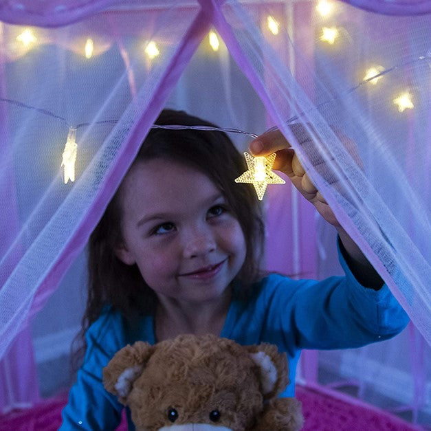 Baby With Lights In Princess Castle Tent 