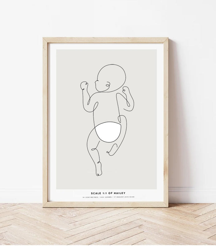Single Baby Birth Print 