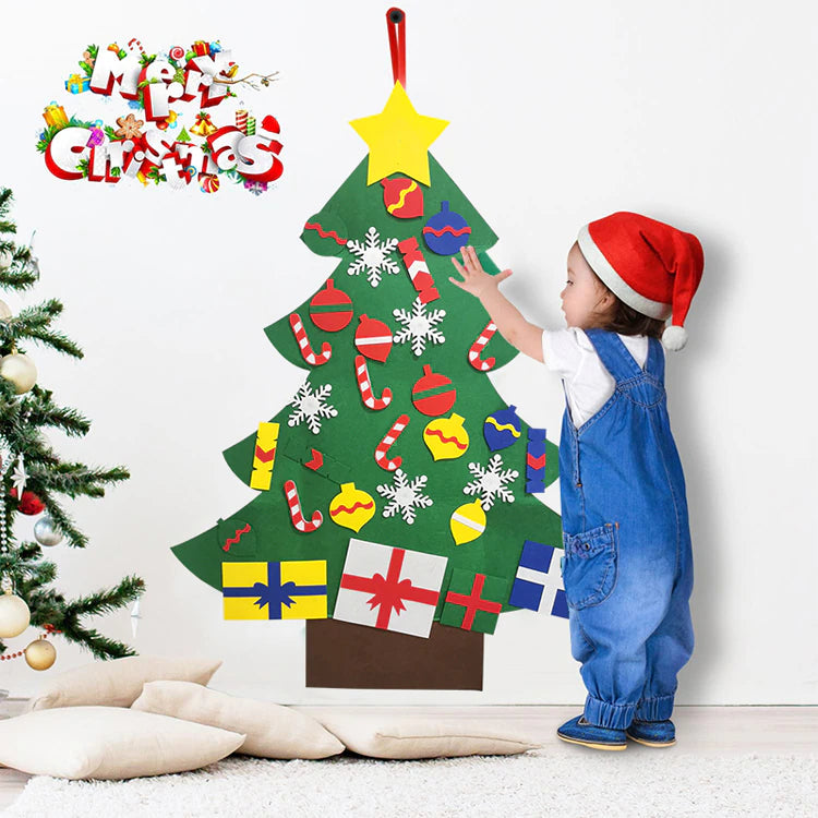 4 Ft Led Felt Christmas Tree DIY Felt Christmas Kits with 30